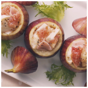 チーズとハムのイチジクカップ